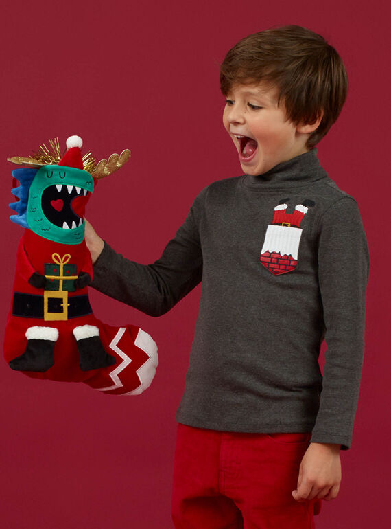 Rote Weihnachtssocke Kind Junge MYONOCHONO / 21WI02Q2ACDF518