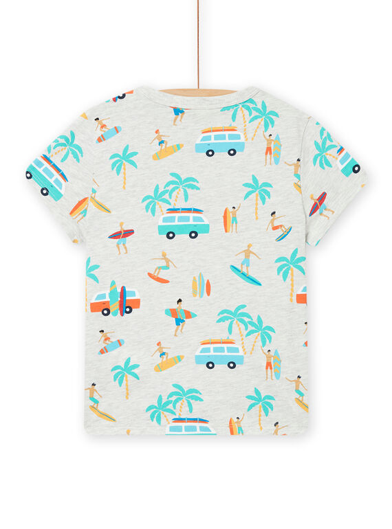 Grau meliertes Kurzarm-T-Shirt Kind Junge NOWATI1 / 22S902V1TMCJ920