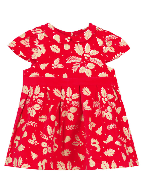 Bedrucktes Paillettenkleid für Babys Mädchen GINOROB2 / 19WG09V2ROBF521