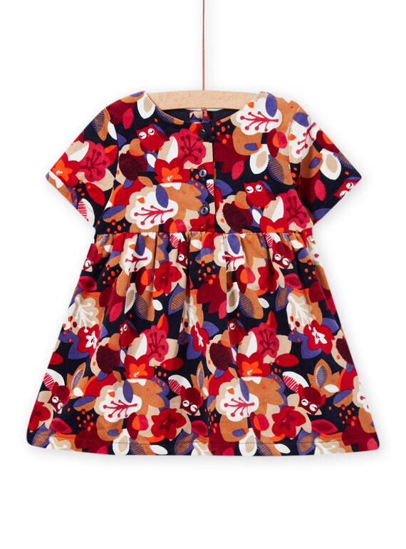Baby Mädchen geblümtes Samtkleid MIFUNROB1 / 21WG09M1ROB070
